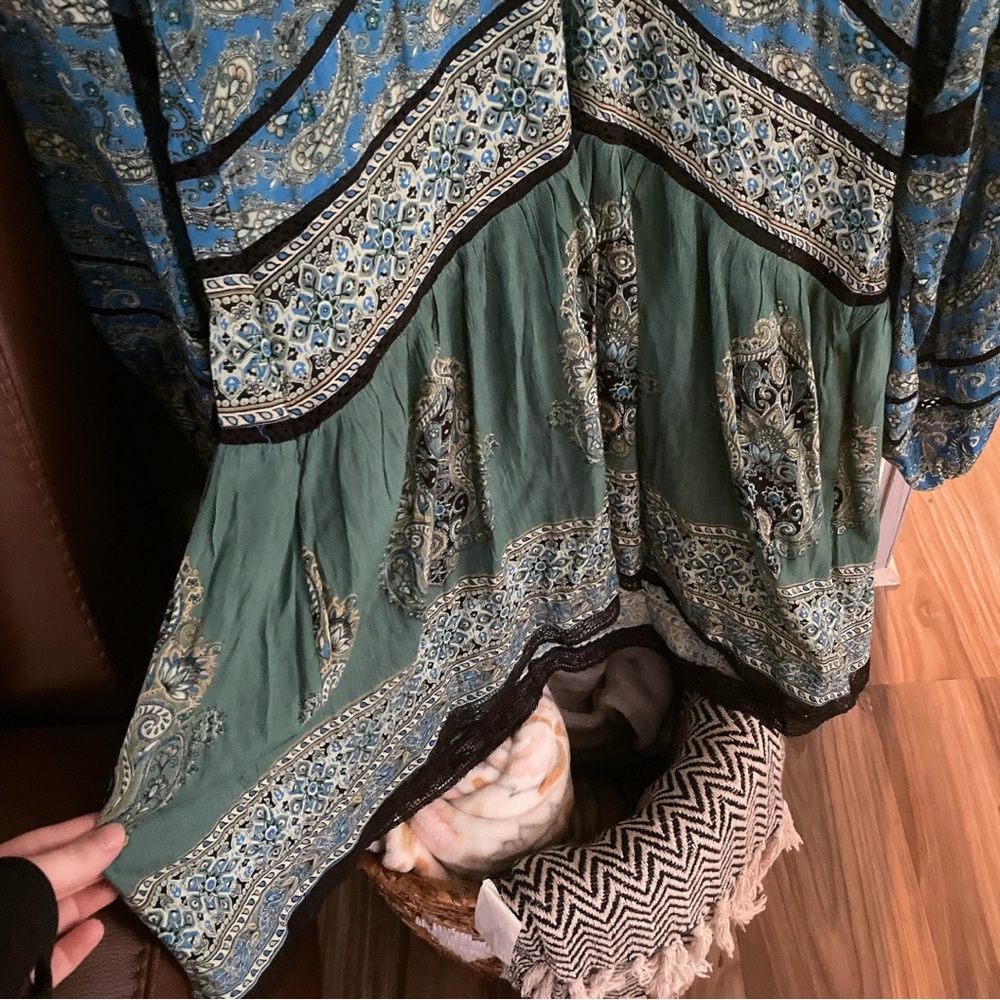 Free People Luna Scarf Print Tunic Size Large - Picture 6 of 8